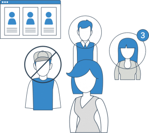 Team Cloud Team Cloud - Mitarbeiter mit verschiedenen Sichtrechten