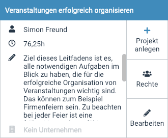Projekt anlegen