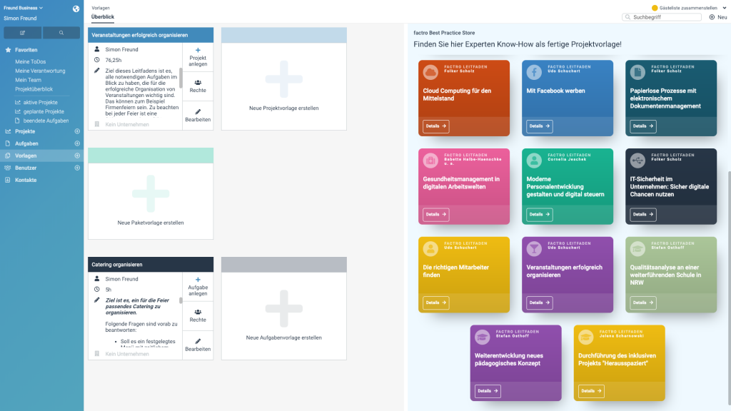 Vorlagen Funktion Fur Das Projektmanagement Factro Blog