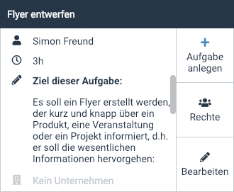 Aufgabe aus einer Vorlage erstellen