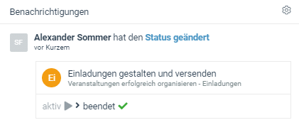 factro Benachrichtigung Aufgabenstatus geändert