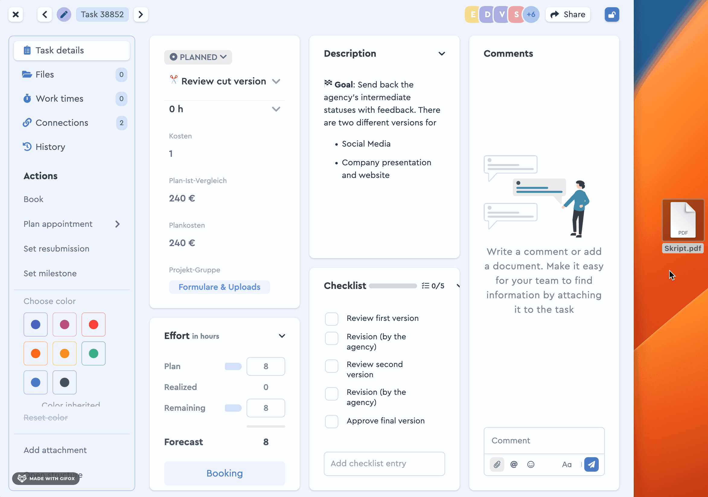 Add files via drag & drop