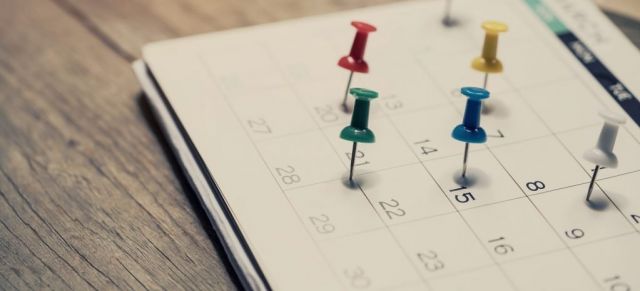 Zeitplanung mit einem Kalender