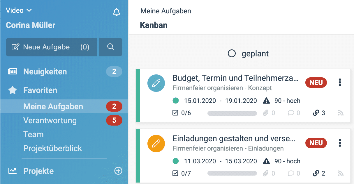 Ein Screenshot der neuen factro Funktion "Live Alerts"