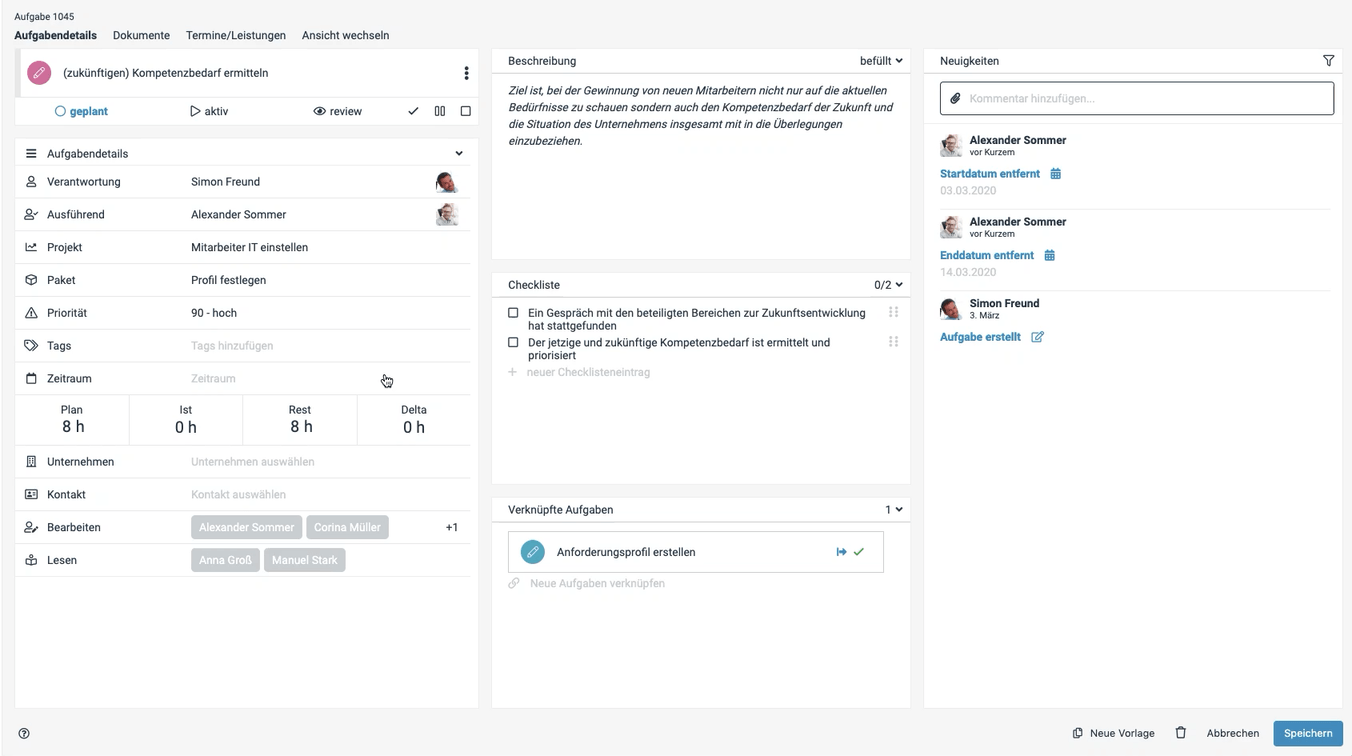 Eine Animation, die den factro Datepicker im Einsatz zeigt