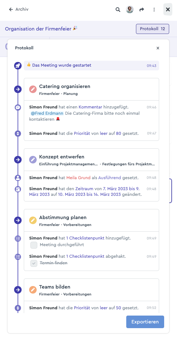 factro Meeting-Protokoll