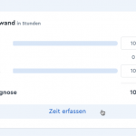 Ein Screenshot der Aufwände in factro Aufgaben