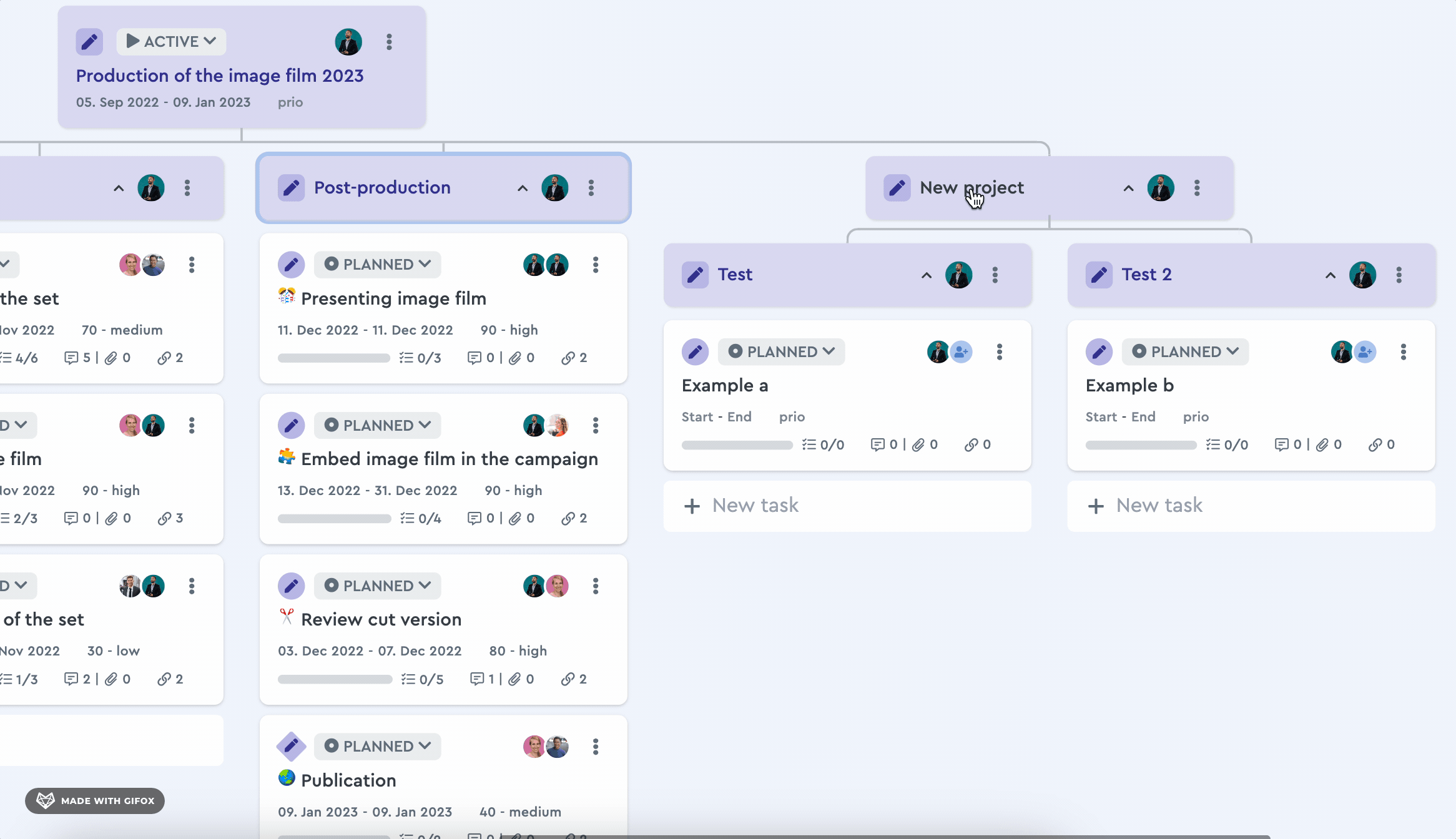Move your packages horizontally for a new order