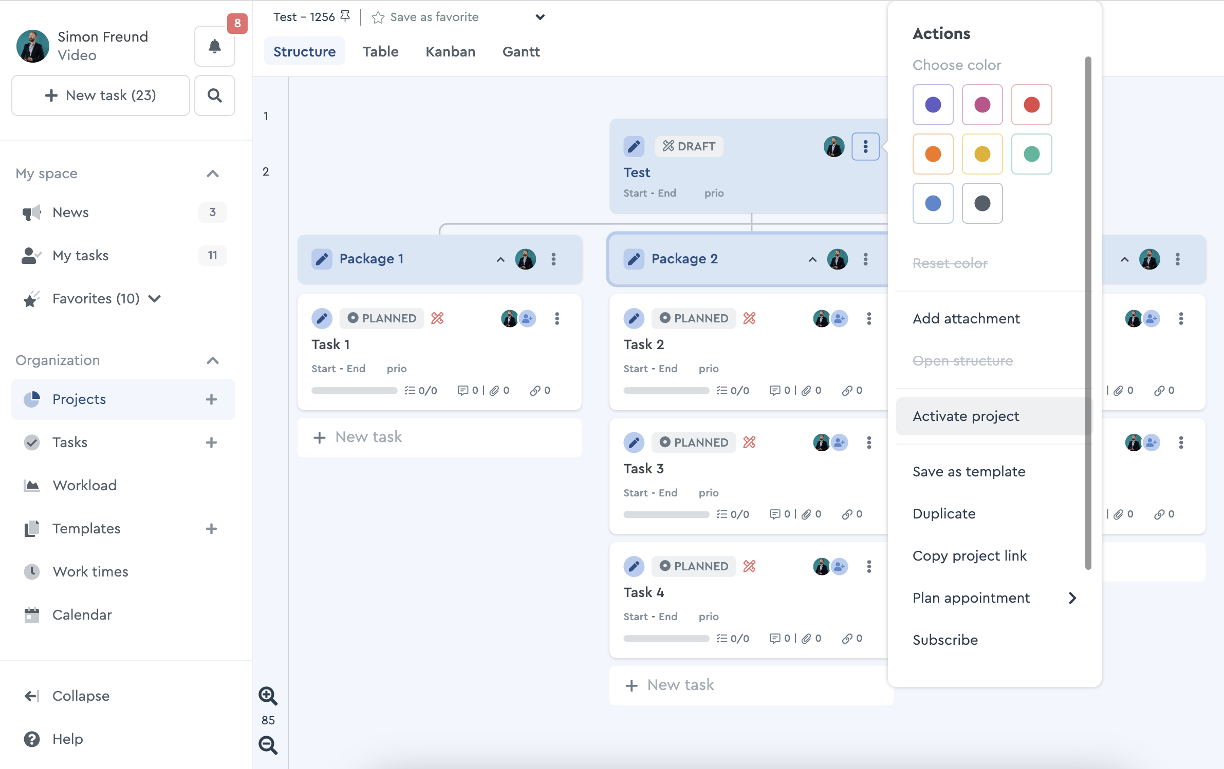 With the release the project receives the status "Active"