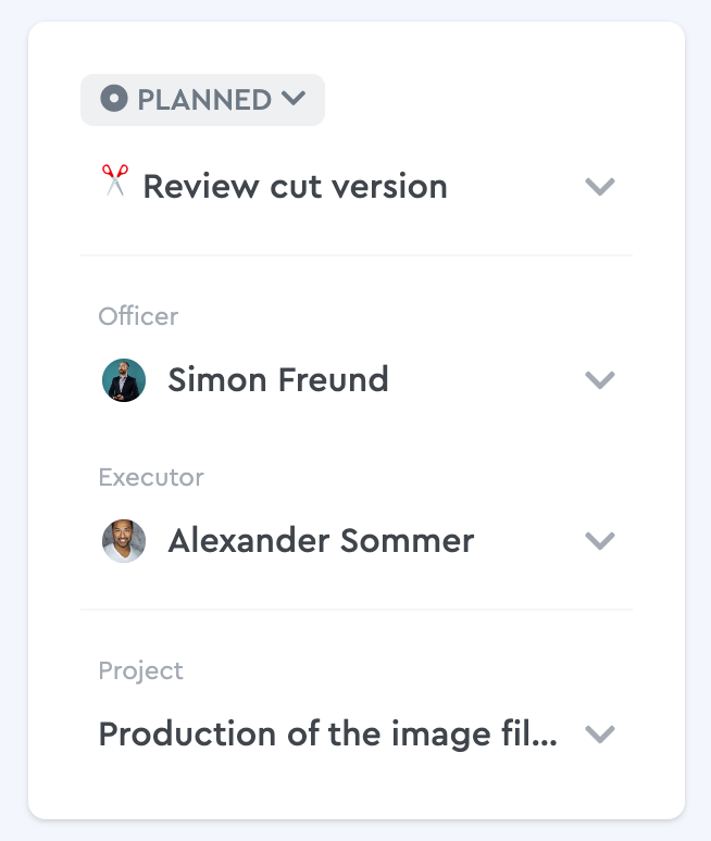 A factro task always has an officer and an executor