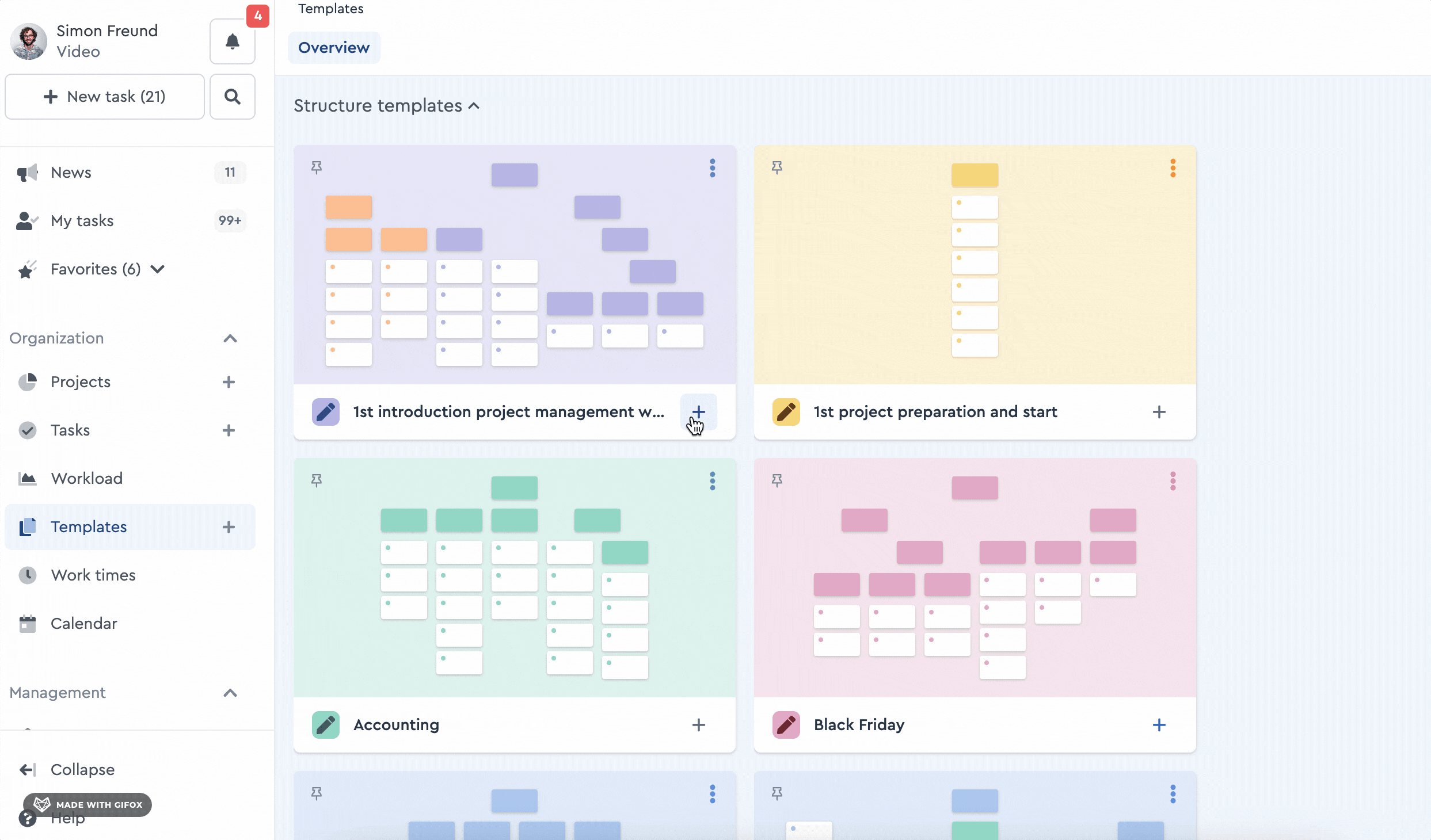 Create a project from a template