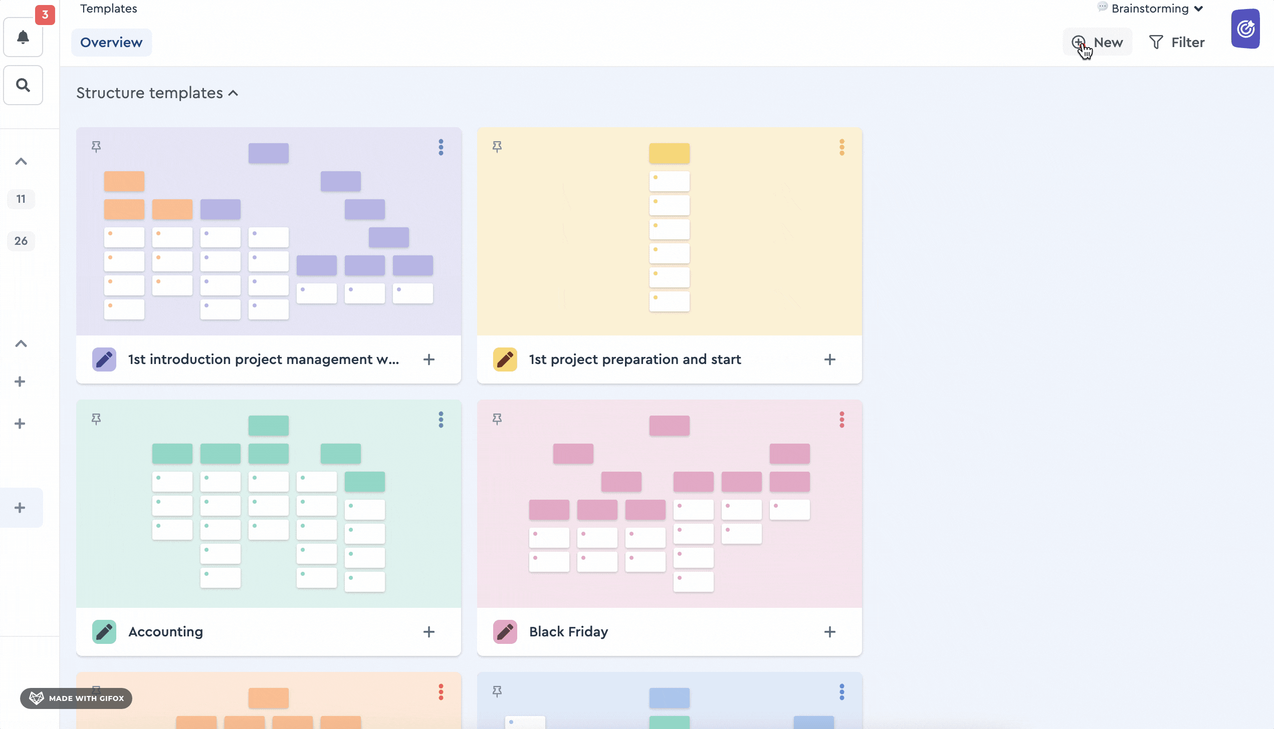 Create a new template directly in the library