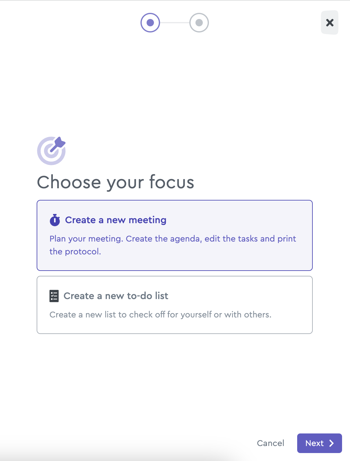 The focus area in factro