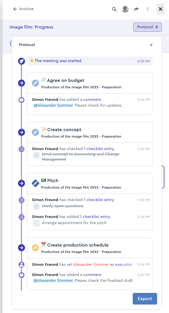 This is how your meeting protocol could look like