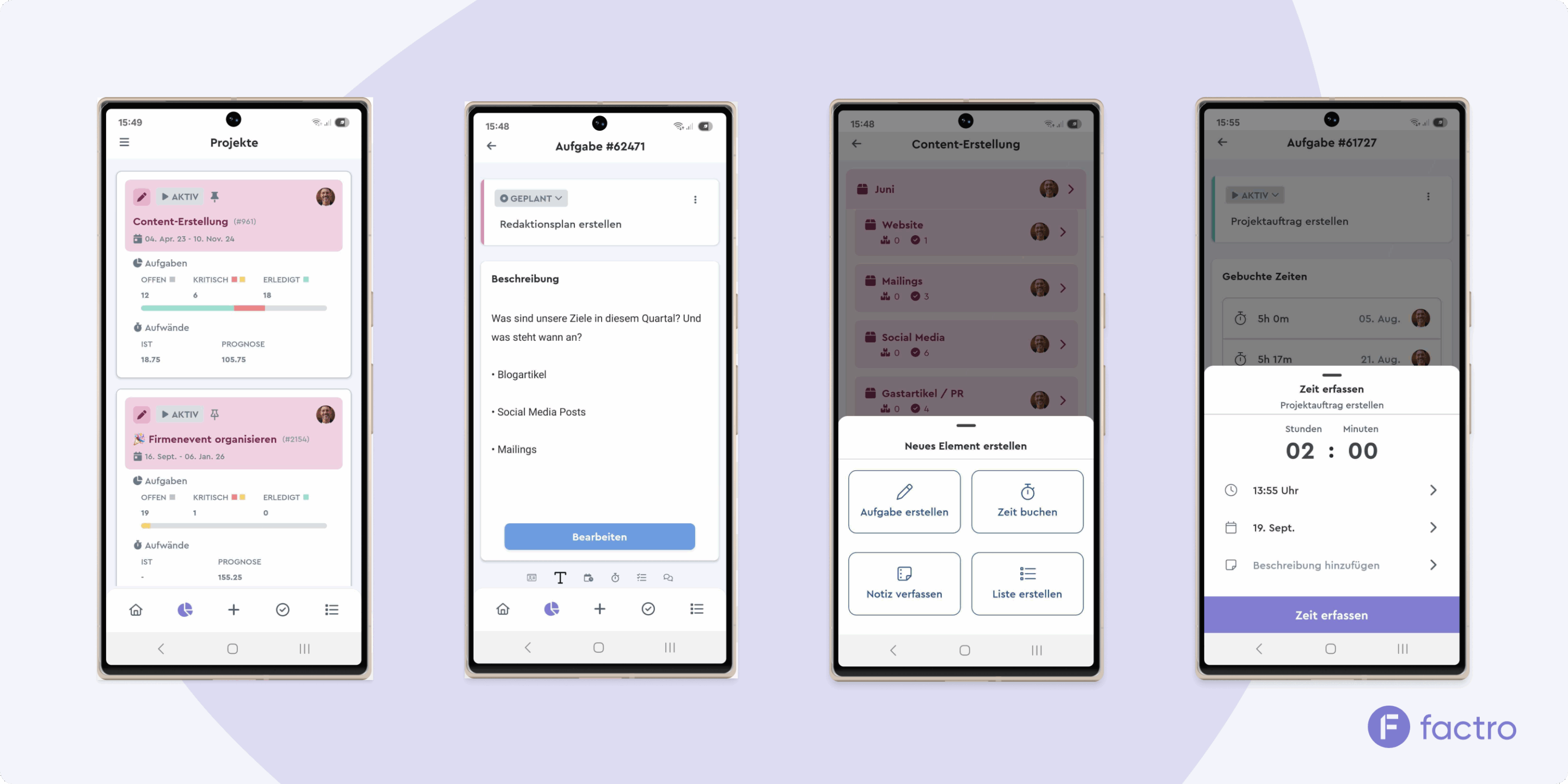 Eine Zusammenstellung der neuen Features in der factro Mobile App