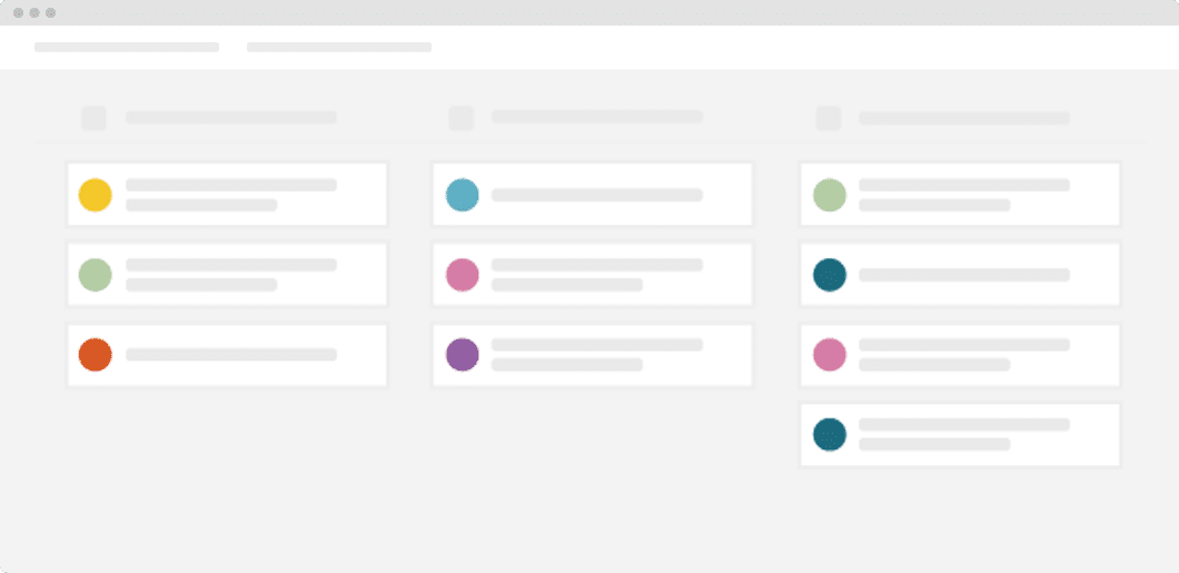 Eine Illustration des Kanban Boards