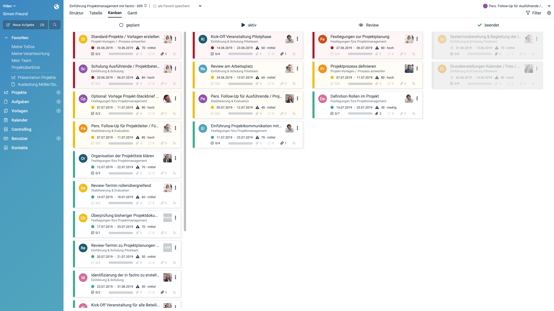 factro Kanban Board