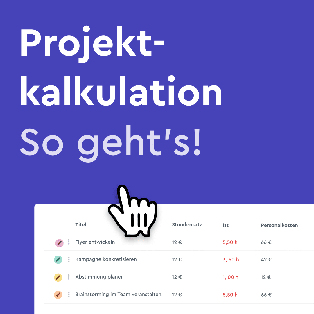 Projektkalkulation ganz einfach in factro