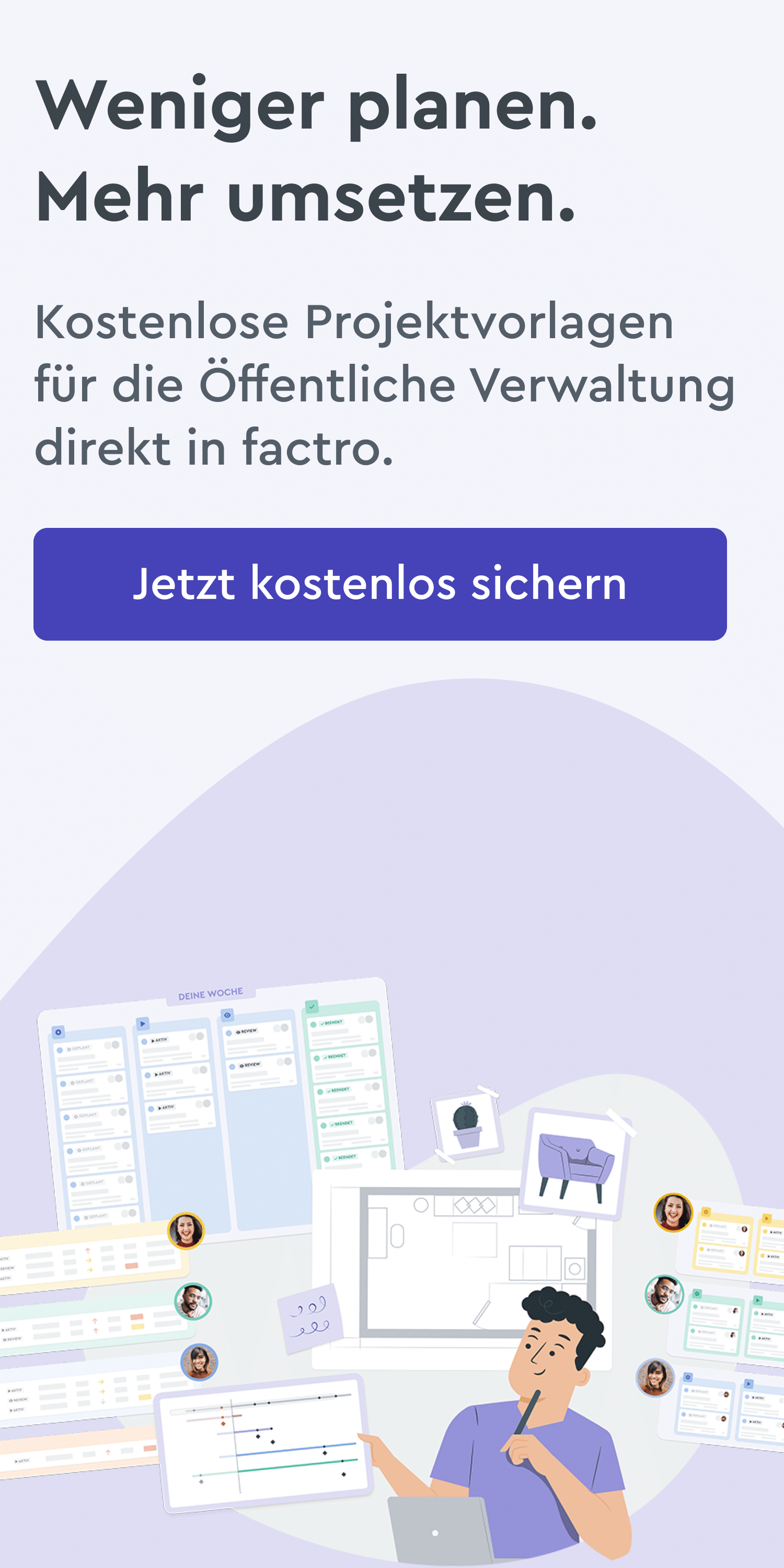 Projektvorlagen für die Öffentliche Verwaltung. Jetzt kostenlos sichern.