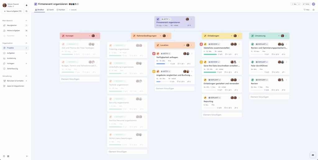 Ein Screenshot von factro PSB