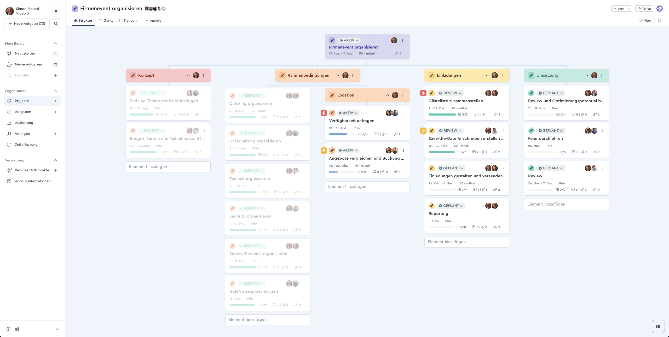 Ein Screenshot vo factro PSB