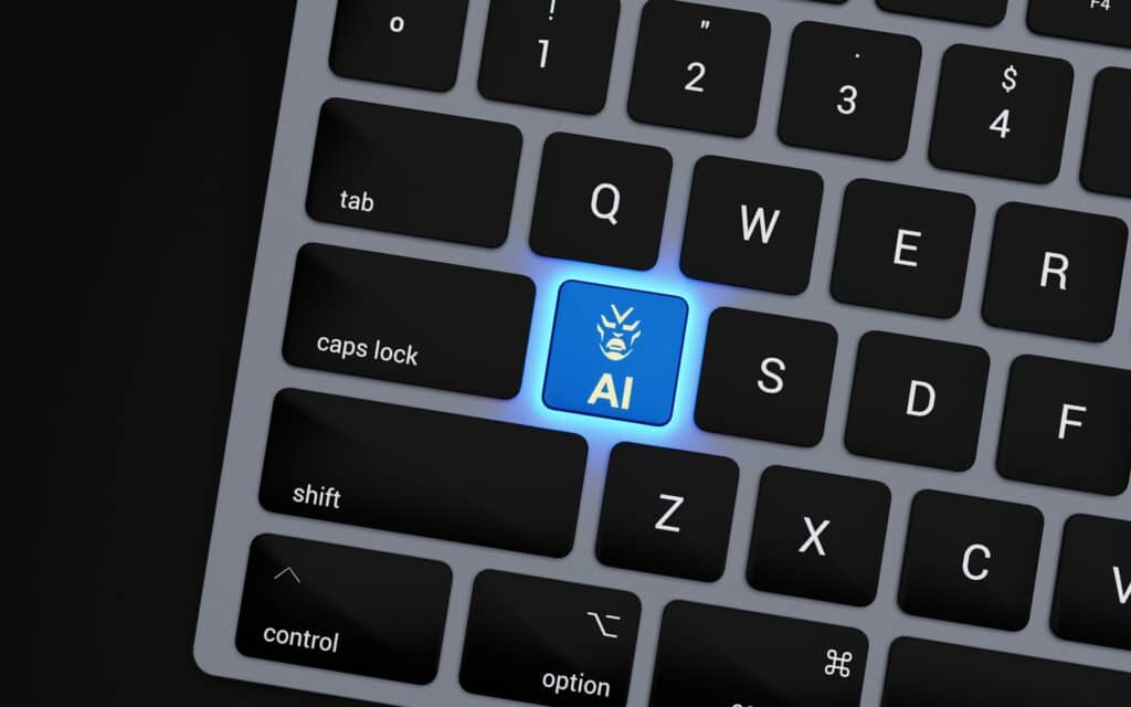 KI im Projektmanagement: Welche Weiterbildungen gibt es? Eine Tastatur auf der eine "AI-Taste" abgebildet ist